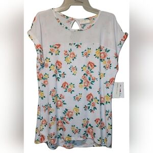 Bobbie Brooks Mesh Yolk Top Size M